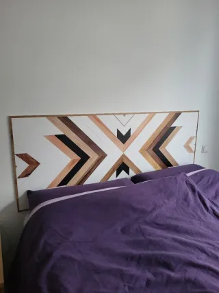 Cabecero Cama PVC 150cm Imitación Madera