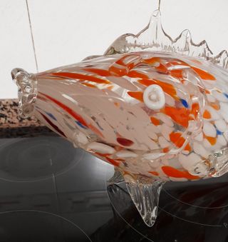 Figura pez cristal soplado multicolor