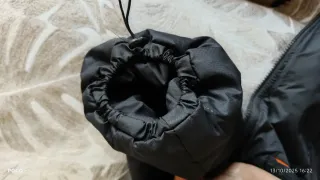 Abrigo plumón gris largo