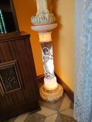 2 Columnas de alabastro decorativas