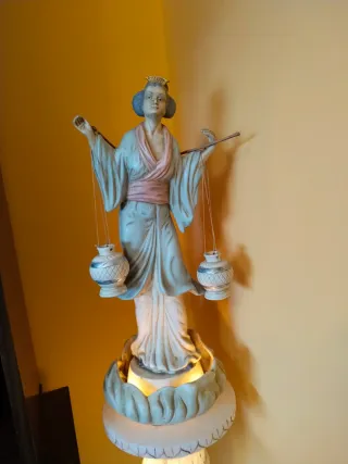 2 Columnas de alabastro decorativas