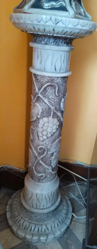 2 Columnas de alabastro decorativas