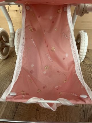 Carrito gemelar de juguete rosa ( juguettos ).