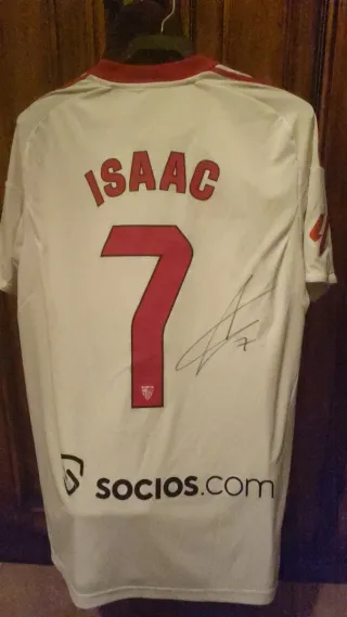 Camiseta Sevilla FC Isaac 7 Firmada
