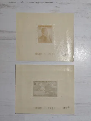 Hojas sellos 1938 Batalla de Lepanto.