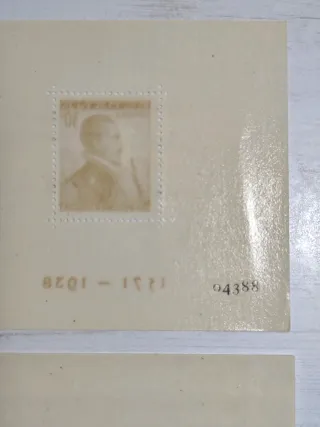 Hojas sellos 1938 Batalla de Lepanto.