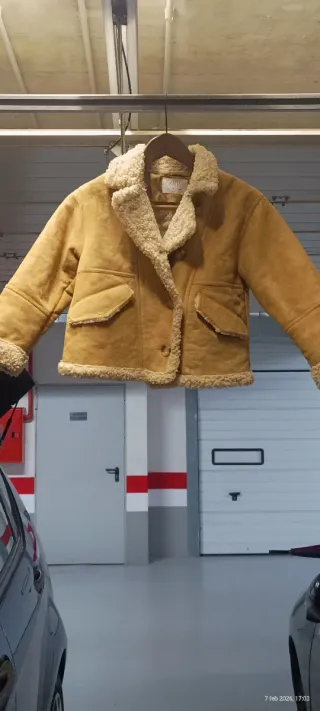 Abrigo niña beige/amarillo