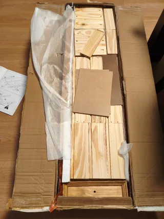 Consola de pino con cajones