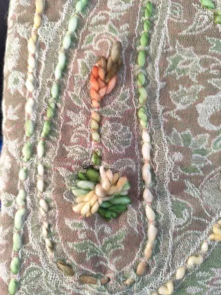 Chal de lana pura de Cachemira hecho a mano, India