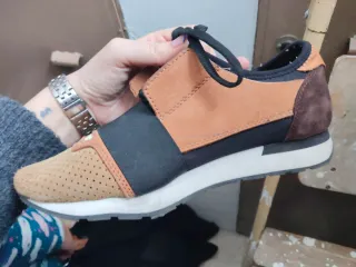 Zapatillas Balenciaga Ante y Piel Marrón