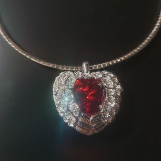 Colgante Corazón Rojo con Circonitas