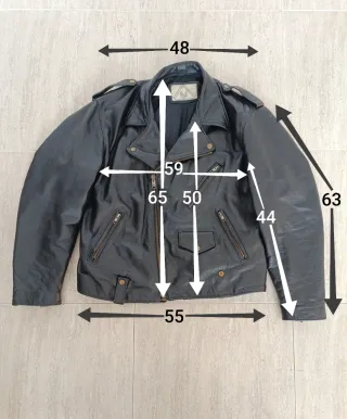 Cazadora cuero auténtico motera vintage M/L Medida