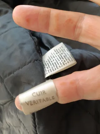 Cazadora cuero auténtico motera vintage M/L Medida