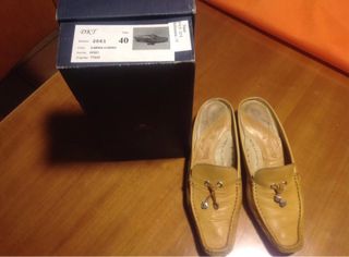 Zapatos Mocasines Flexibles Beige/Amarillo