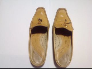 Zapatos Mocasines Flexibles Beige/Amarillo