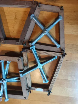 Prensas madera raquetas tenis colección decoración