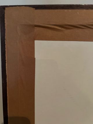 Mapa topográfico antiguo enmarcado 80x80