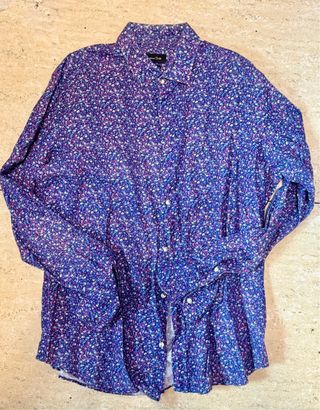 Camisa Massimo Dutti floral azul talla M