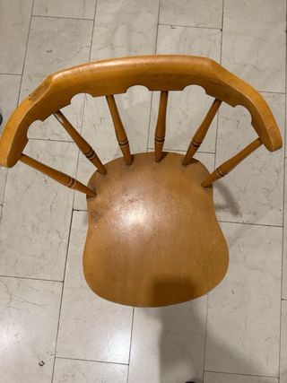 Silla rústica de madera maciza estilo vintage