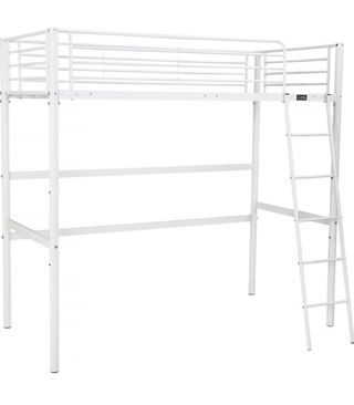 Estructura cama alta metálica + colchón + almohada