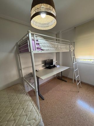 Estructura cama alta metálica + colchón + almohada