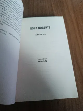 Libro Admiración de Nora Roberts