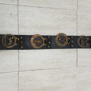 Correa de cuero para caballos con adornos