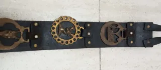 Correa de cuero para caballos con adornos