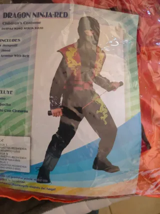 Disfraz Ninja Dragón Rojo Infantil