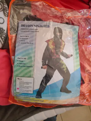 Disfraz Ninja Dragón Rojo Infantil