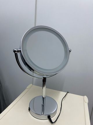 Espejo de Mesa LED Plata