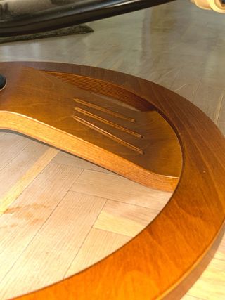 Sillón 100% Piel Giratorio Reclinable Beige