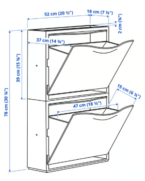 Zapatero IKEA Trones Negro