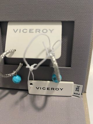 Pendientes Viceroy Aro Turquesa Plata
