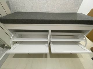 Zapatero Banco 2 Cajones Blanco
