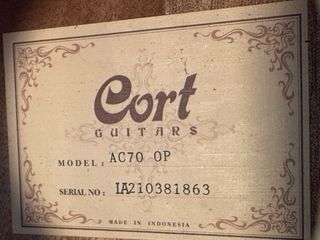 Guitarra Acústica Cors 3/4 AC70 OP