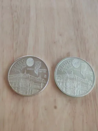 Moneda Plata 2000 PTAS 1994 Madrid