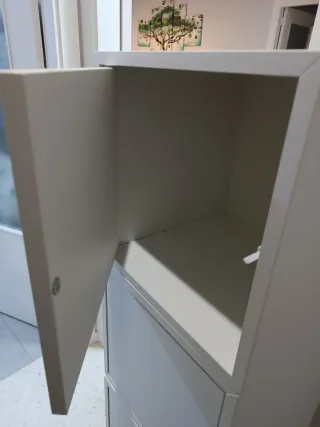 Estantería de almacenamiento madera blanca