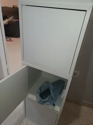 Estantería de almacenamiento madera blanca