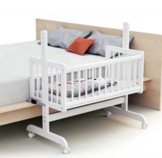 Minicuna blanca con colchón