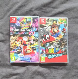 Mario Kart 8 Deluxe y Super Mario Odyssey Switch