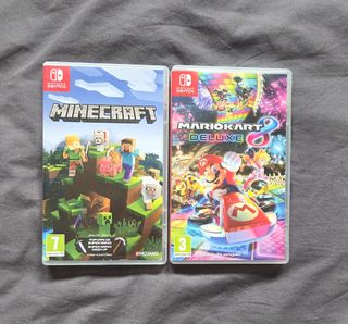 Minecraft y Mario Kart 8 Deluxe para Switch