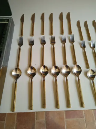 Cubiertos DAVID MARSHALL Bronce y Acero Inoxidable