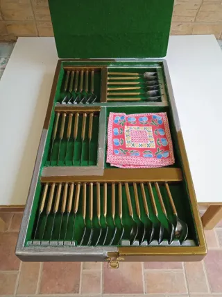 Cubiertos DAVID MARSHALL Bronce y Acero Inoxidable