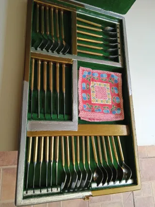 Cubiertos DAVID MARSHALL Bronce y Acero Inoxidable