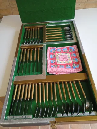 Cubiertos DAVID MARSHALL Bronce y Acero Inoxidable