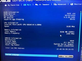 PC Sobremesa ASUS 8GB RAM SSD 120GB