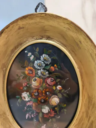 Cuadro antiguo dorado de madera