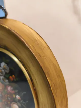 Cuadro antiguo dorado de madera