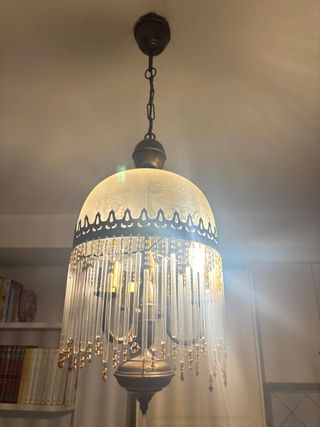 Lámpara Techo Vintage Cristal